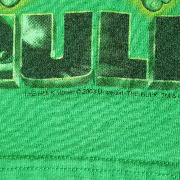 Y2K The Incredible Hulk Green Tee / 4-5Y - Picture 3 of 5